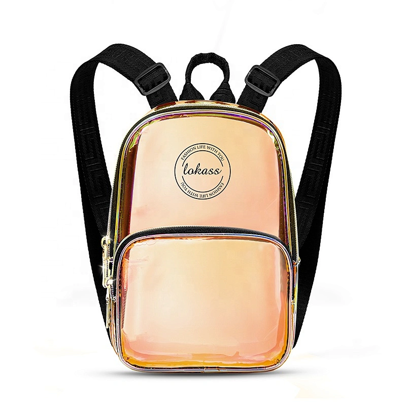 Fashion Waterproof Mini Backpack Laser Holographic PVC bag TPU Transparent Backpack For Girl