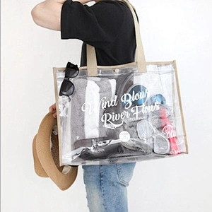 Wholesale Women straw bag Large Fashion Handbags 2020 Ladies Tote Bags Summer PVC Shopping grocery Beach Bag