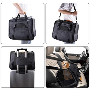 Factory directly supply pet space backpack outdoor travel car dog carrier bag solid color Oxford waterproof bicycle cat bag