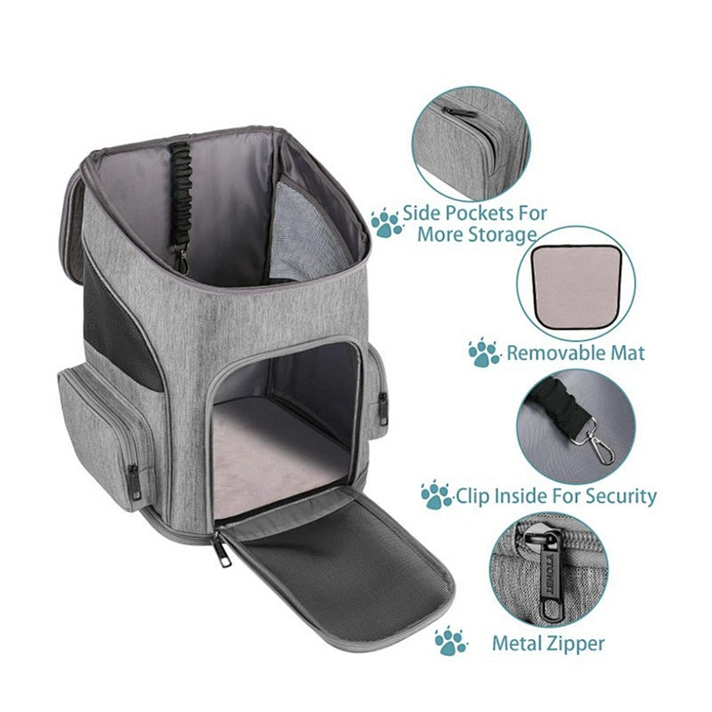 Dog Backpack Pet Carrier Bag with Mesh for Small Dogs Cats Airline Approved for Hiking Travel Puppies Cat Backpack Bag