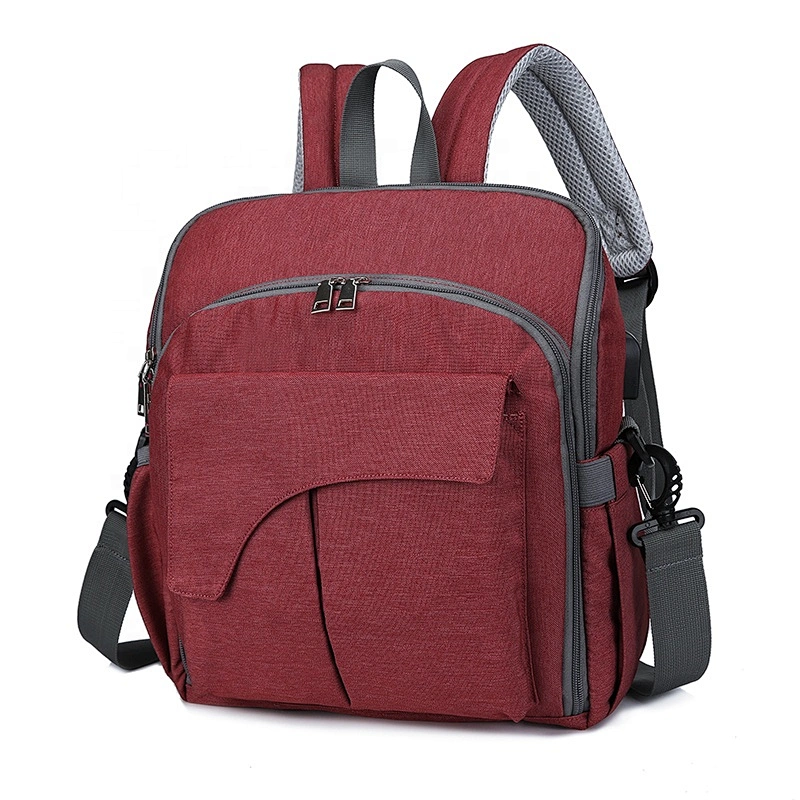Fashion Mummy Maternity Bag Multi-function Diaper Bag Backpack Nappy Baby Bag with Stroller Straps for Baby Care