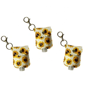 Hot selling 30ml leopard print disinfectant bottle holder hand sanitizer bottle holder for student schoolbags