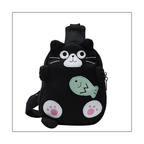 Fashion Trendy Shoulder Female Canvas Cute Lady Messenger Bag A new cartoon cat on Instagram