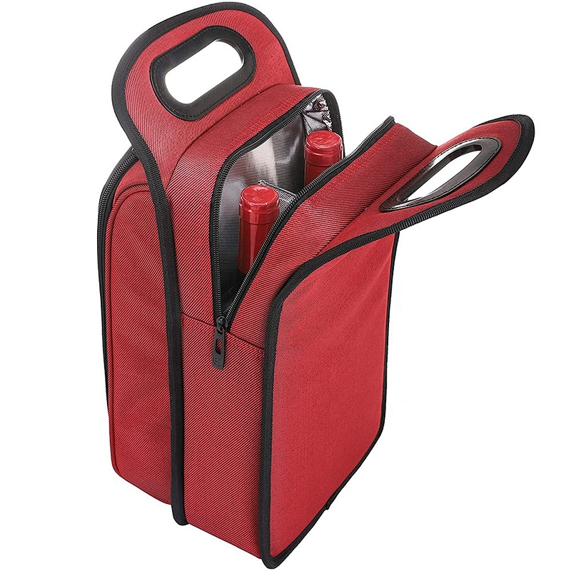 Insulated Wine Bag Wine Carrying Tote, Extra Protection, Convenient, Durable Wine Bottle Carrier Great Gift for Wine Lover