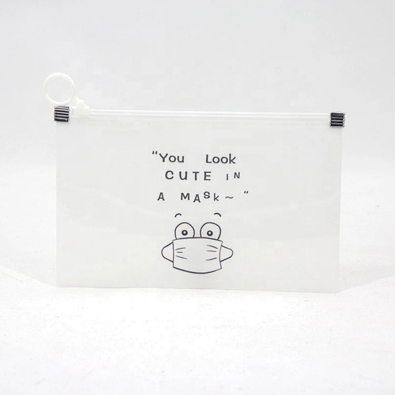 Factory wholesale Portable PVC pocket Envelope Pouch Folder Face Cover Masked Keeper Storage Bags for School Office Supplies