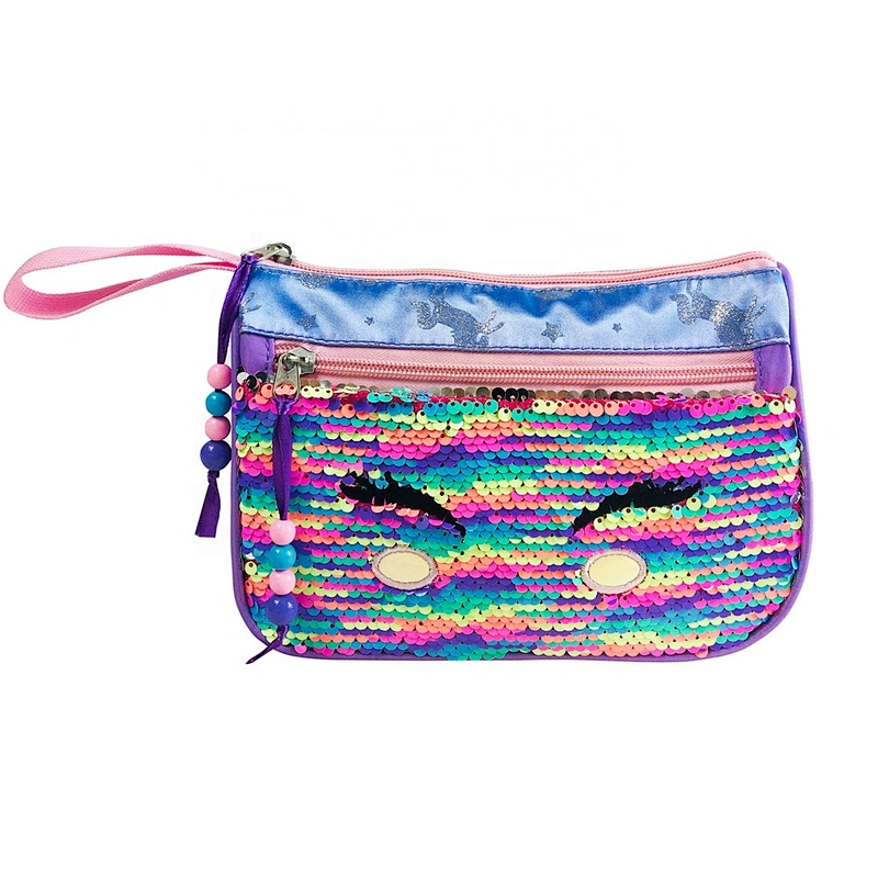 Christmas gift cute unicorn custom makeup bags cosmetic kids travel bag Handbags