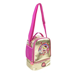high quality cartoon waterproof golden insulated cooler bag with custom logothermal insulation fabric for cooler bags