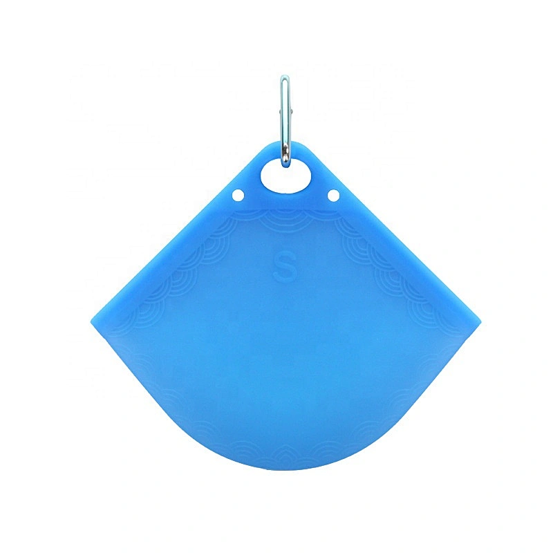 Pollution-proof Face Cover Holder Bags Temporary Clip MASKing Container Food Grade Silicone Facemasked Foldable Case Holder Bag
