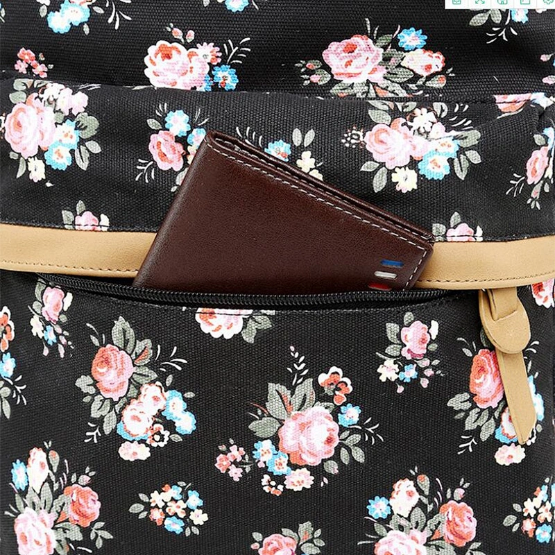 Popular Factory Price 3pcs set Flower pattern Book bags children school bag kids backpack for girls