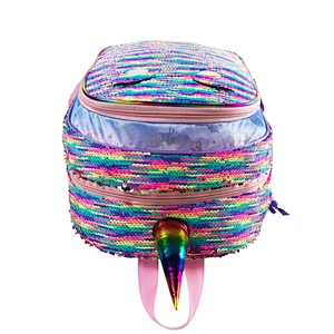 Manufacturers Glitter sequin Girls School Bags kids cartoon unicorn Backpack gift bag for Children