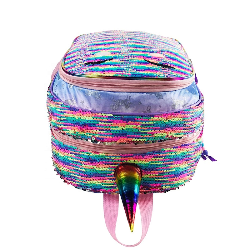Manufacturers Glitter sequin Girls School Bags kids cartoon unicorn Backpack gift bag for Children