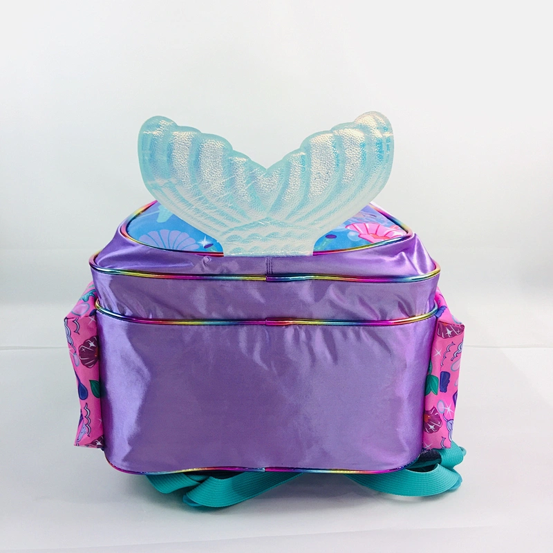 OEM factory Trendy ShinyHolographic Pink backpack school bags girls kids backpack