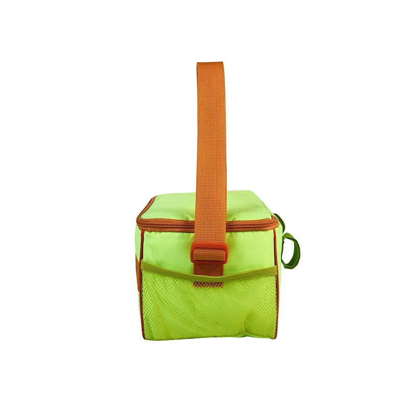 High quality insulated cooler box bags deliver lunch food delivery with custom logo thermal fluorescent green fabric for kids