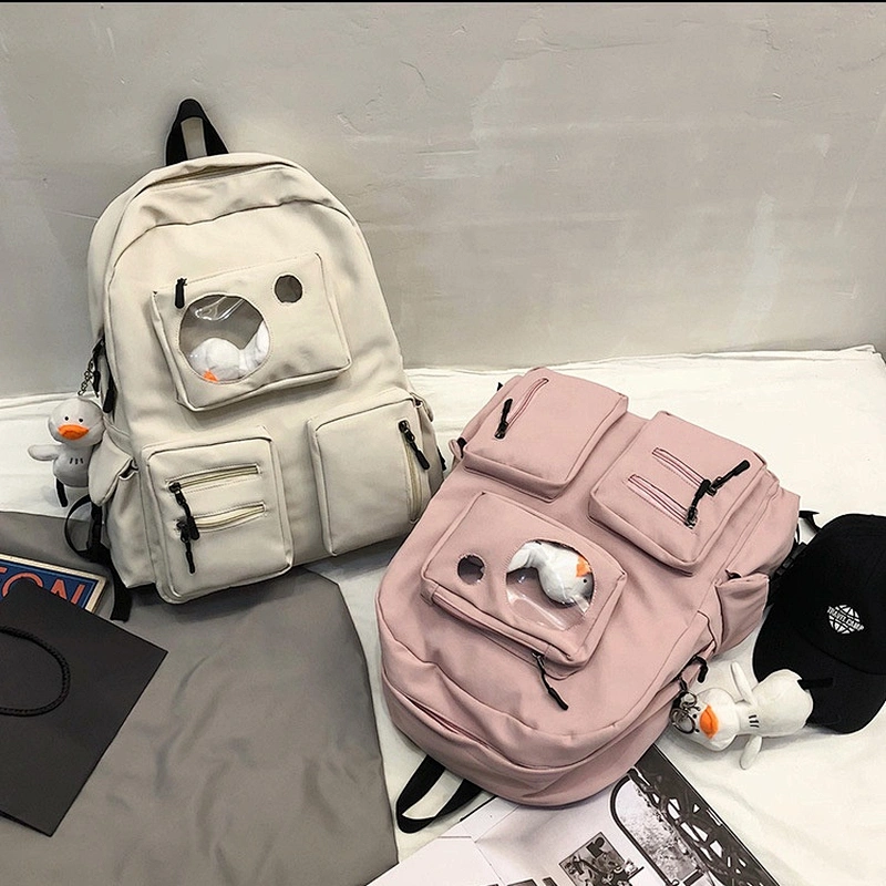High Quality Large Capacity Vintage Fashion Nylon School Backpack  Outdoor Backpack with Multi-pocket for children