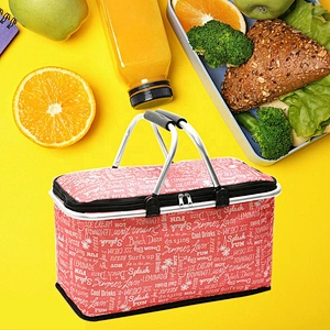 Collapsible outdoor with lunch or pizza durable Ice Cooler Insulated Aluminium Cooler Bag