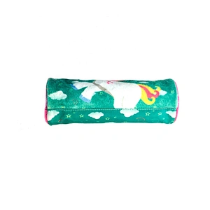 School supply stationery plush unicorn pencil case pouch bag student, made of satin + plush
