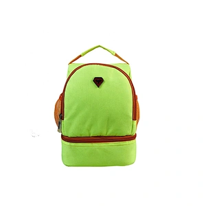 High quality insulated cooler box bags deliver lunch food delivery with custom logo thermal fluorescent green fabric for kids