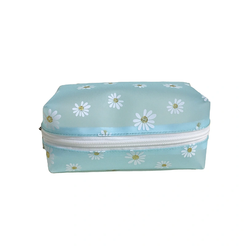 2020 NEW material daisy printing TPU clear Waterproof Women handbag Travel Makeup Organizer Cosmetic Bags