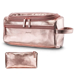 women's hook travel cosmetic bags portable cosmetics storage bag multifunctional waterproof PU leather makeup bag