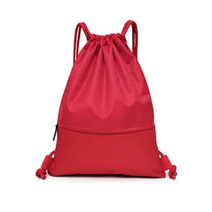 2020 new design polyester fabric bag  drawstring makeup bag custom logo shoes bag travel dust bags for shoes