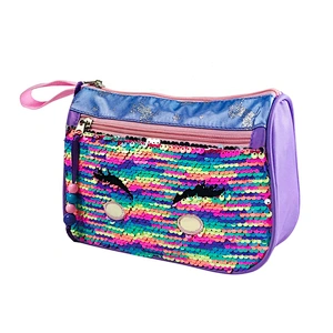 Christmas gift cute unicorn custom makeup bags cosmetic kids travel bag Handbags