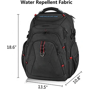 Water-Repellent Business College Daypack Stylish Big School Laptop Bag for Men/Women-Black
