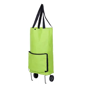 Eco-Friendly Reusable Shopping Trolley Bag Collapsible Wheeled Shopping Trolley foldable Tote bag customized Easy portable