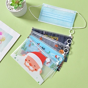 Wholesale Masked Storage Zipper Bag Portable Face Holder Masked Cover Bag Portable Face Holder Face Masking Storage bag