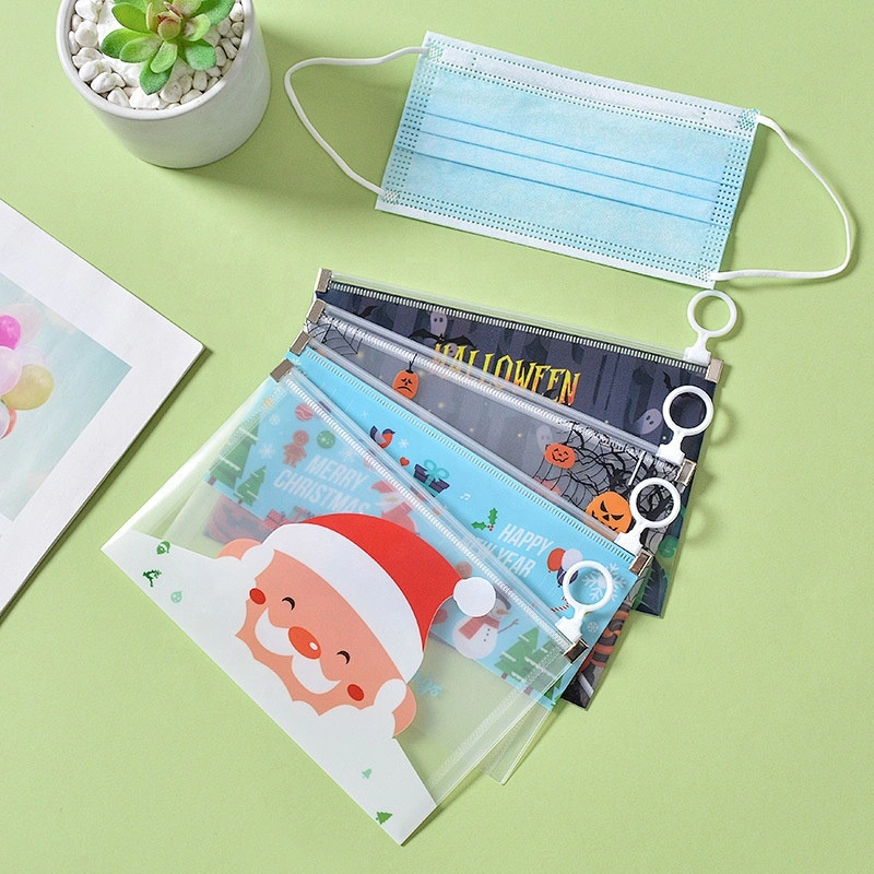 Wholesale Masked Storage Zipper Bag Portable Face Holder Masked Cover Bag Portable Face Holder Face Masking Storage bag