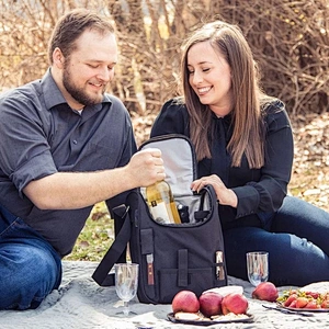 Wine Bottle Carrier Bag Tote Insulated Food Cooler bag picnic BOX wine cooler bag