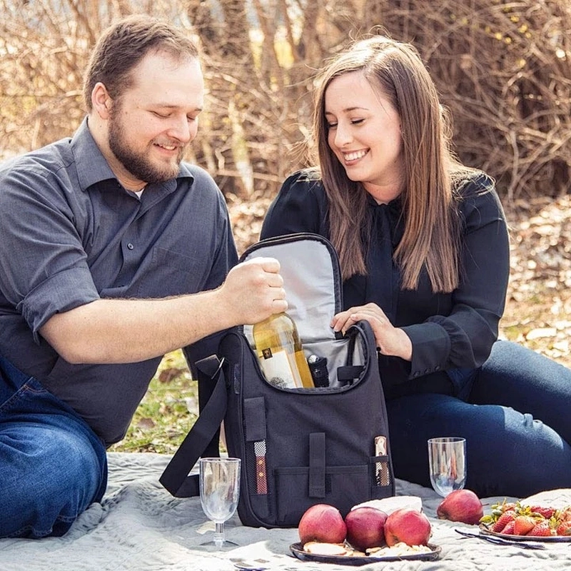 Wine Bottle Carrier Bag Tote Insulated Food Cooler bag picnic BOX wine cooler bag