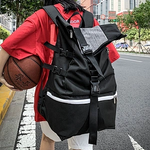 Waterproof Roll Top Outdoor Sport Tote Backpack Gym Soccer Football Basketball Bags Laptop Backpack Bags with Shoes Compartment
