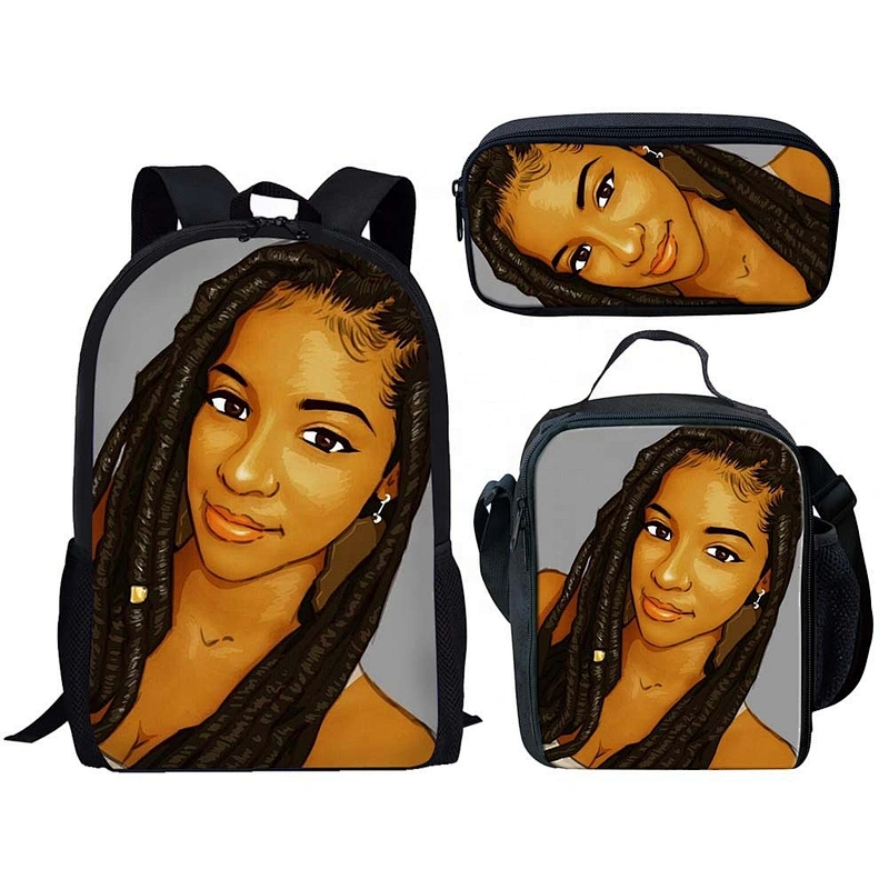 New custom backpack meal bag pencil bag 3 in one set factory direct supply  children's schoolbag