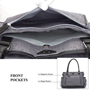 Stylish Multi-function Baby Tote Bag Portable Shopping Handbag Diaper Bag with Insulated Pocket