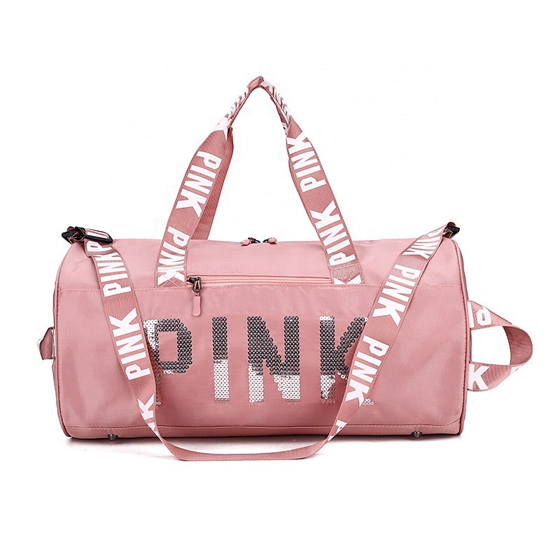 Fashion Large capacity Waterproof Men travel duffel overnight bag women sequin pink duffle bag sports travel bags for travel