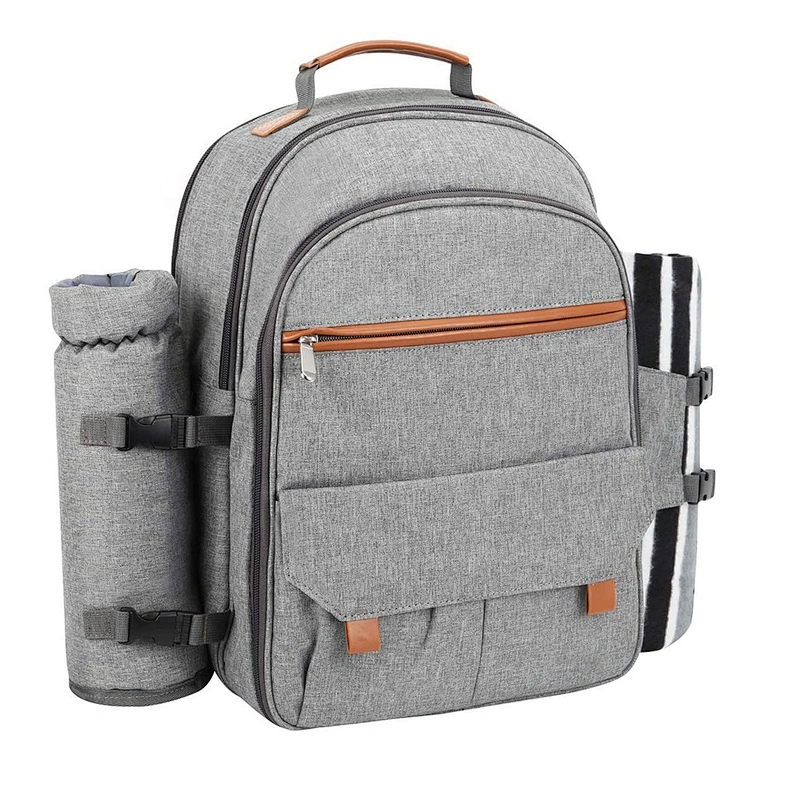 Multipurposes Cooler bag Backpack Picnic bags for 4 Person Set Pack with Insulated Waterproof Pouch for Family Outdoor Camping