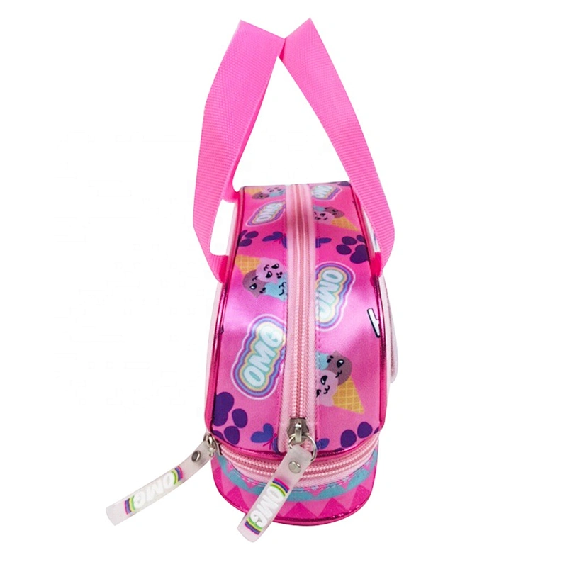 Custom Logo Printed BTS Double Zippers School Student Pen Pouch Pencil Case Bag for Children
