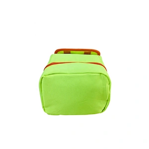 High quality insulated cooler box bags deliver lunch food delivery with custom logo thermal fluorescent green fabric for kids
