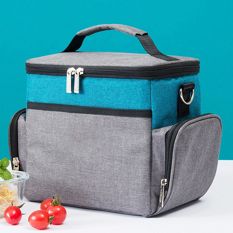 100% Eco friendly Beach grocery thermal food delivery bag custom logo Shoulder wine cooler bag insulated lunch cooler bag