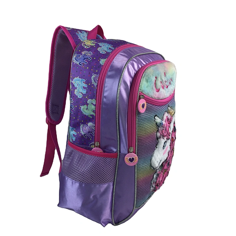 2020 Cartoon Unircon stylish girls plush primary schoolbag backpack school bag pack for children