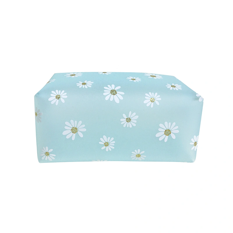 OEM/ODM Waterproof  travel storage bag daisy printed tpu Women Travel Makeup Organizer Zipper Pouch Cosmetic evening Bags