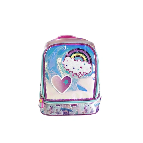 high quality cartoon waterproof holographic insulated cooler bag with custom logothermal insulation fabric for cooler bags