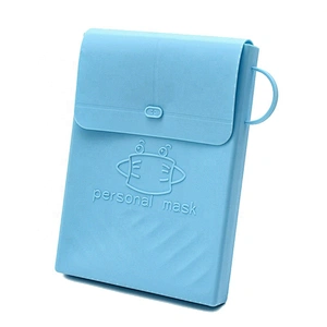 Multi-color Children Kids Portable  storage clip folder food-grade Silicone Disposable Face Masking Holder Storage Box Bag Case