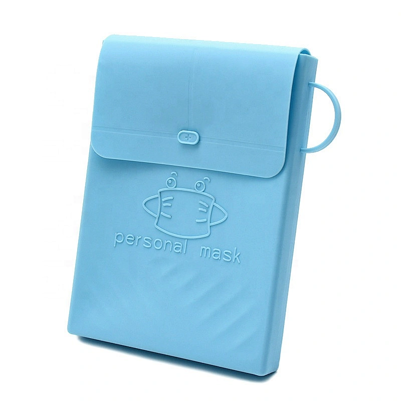 Multi-color Children Kids Portable  storage clip folder food-grade Silicone Disposable Face Masking Holder Storage Box Bag Case