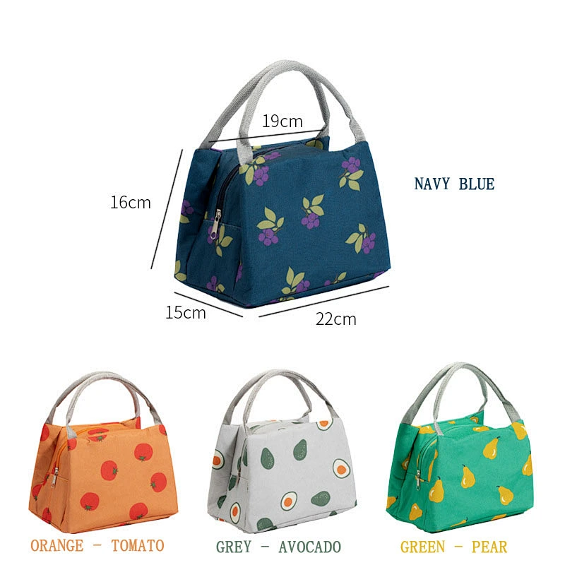 2020 hot-selling Custom reusable travel picnic lunch grocery bags insulated Zip Closure Foldable Tote Lunch cooler bags