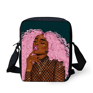 Manufacturers direct wholesale African girls pattern children slant cross bag one-shoulder small backpack