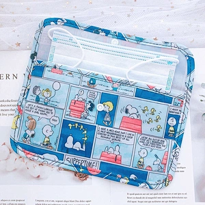 fabric type face masking storage bag portable Unisex masking case holder Cute Cartoon portable