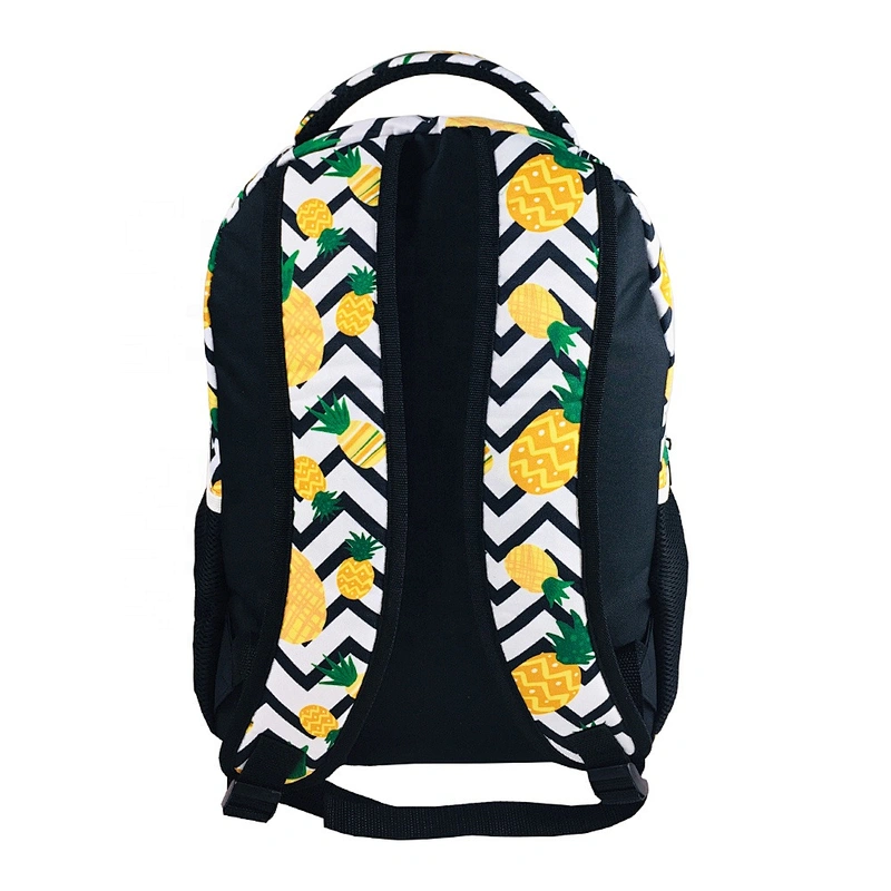 Custom Fashion Girls Pineapple Print  Backpack School Bag Travel Laptop Backpack