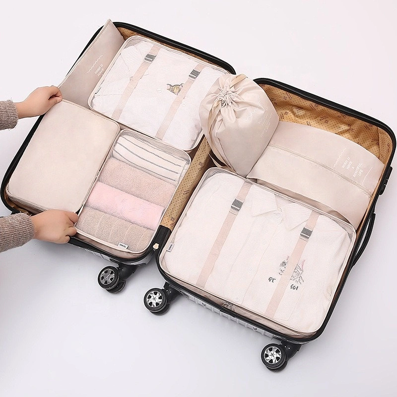 Customized packing cubes 7 piece compression travel luggage packing organizers Set EPIC Customized packing cubes 7 piece co
