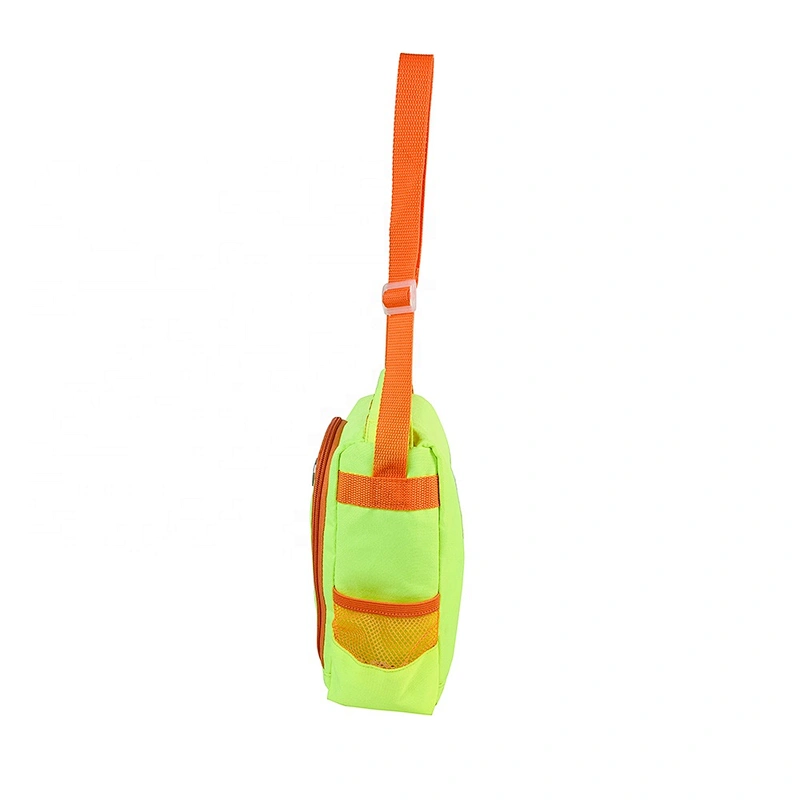 High quality insulated cooler box bags deliver lunch food delivery with custom logo thermal fluorescent green fabric for kids